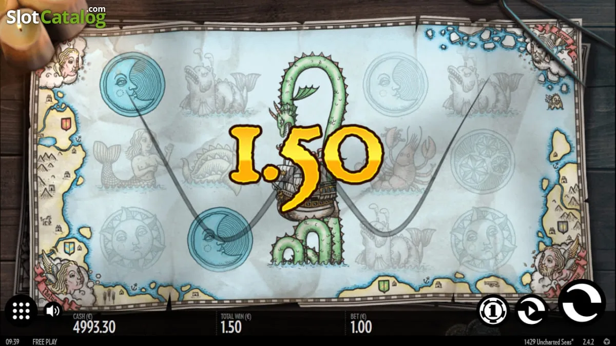 Gameplay du slot 1429 Uncharted Seas en ligne