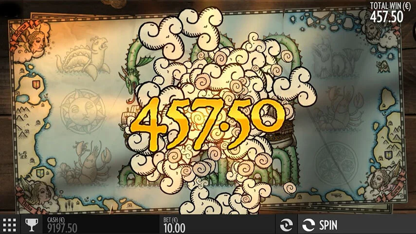 Rouleaux et symboles du slot 1429 Uncharted Seas